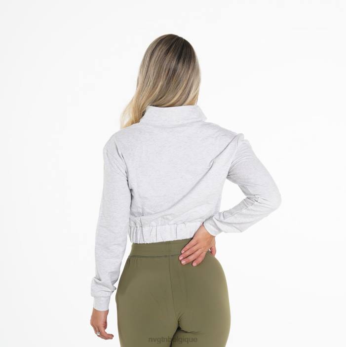 0LFV259 gris clair aptitude NVGTN femmes pull court