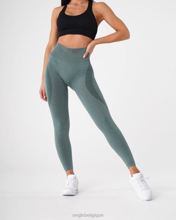 0LFV524 forêt verte aptitude NVGTN femmes legging contour sans couture