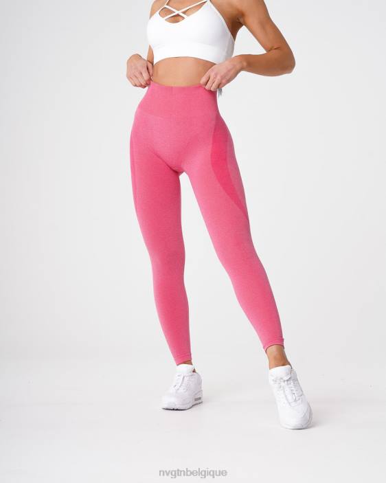 0LFV526 rose vif aptitude NVGTN femmes legging contour sans couture