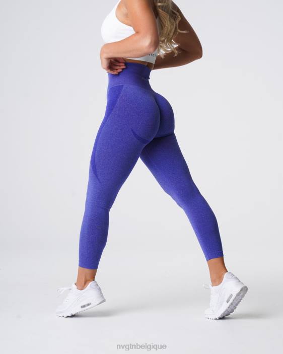 0LFV528 bleu électrique aptitude NVGTN femmes legging contour sans couture