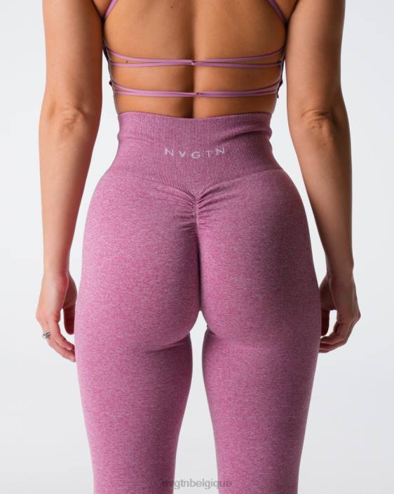 0LFV539 rose pastel aptitude NVGTN femmes legging froissé sans couture