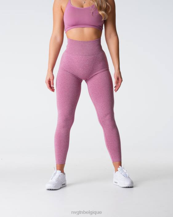 0LFV539 rose pastel aptitude NVGTN femmes legging froissé sans couture
