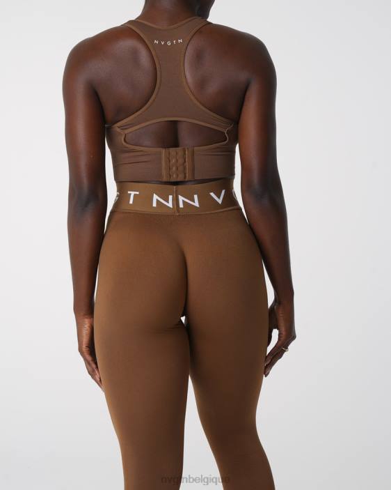 0LFV554 moka aptitude NVGTN femmes leggings de sport sans couture