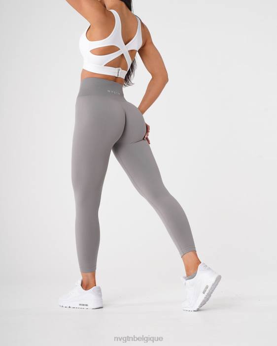 0LFV555 gris clair aptitude NVGTN femmes leggings solides sans couture