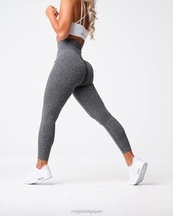 0LFV559 noir moucheté aptitude NVGTN femmes legging froissé sans couture