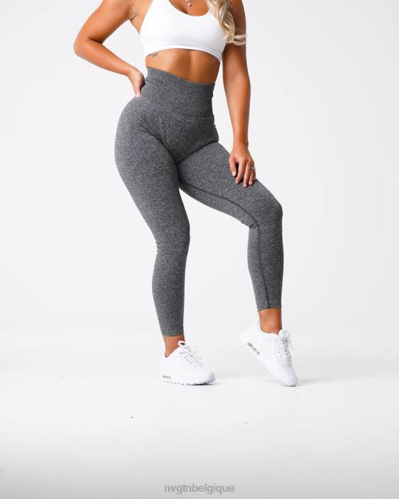 0LFV559 noir moucheté aptitude NVGTN femmes legging froissé sans couture