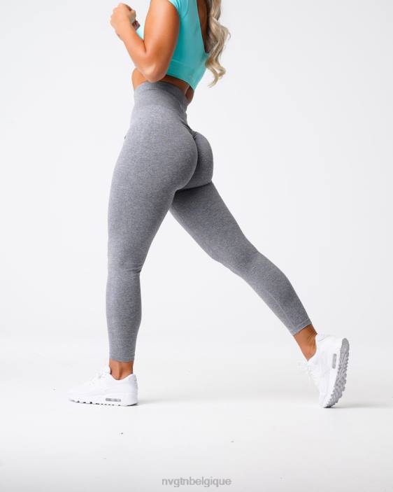 0LFV560 gris aptitude NVGTN femmes legging froissé sans couture