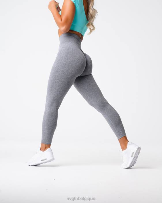 0LFV560 gris aptitude NVGTN femmes legging froissé sans couture