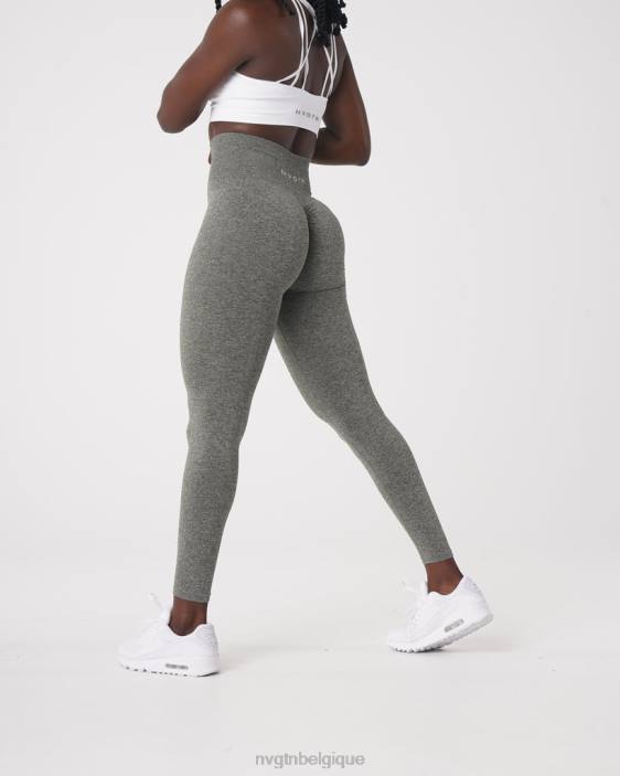 0LFV561 vert kaki aptitude NVGTN femmes legging froissé sans couture