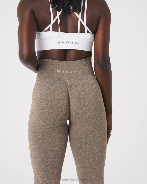 0LFV562 moka aptitude NVGTN femmes legging froissé sans couture