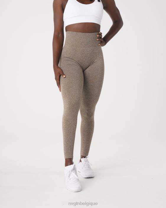 0LFV562 moka aptitude NVGTN femmes legging froissé sans couture