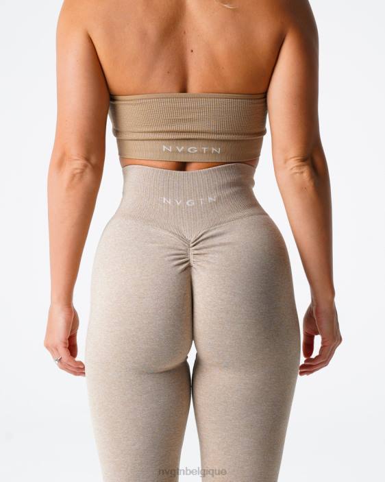 0LFV563 beige aptitude NVGTN femmes legging froissé sans couture
