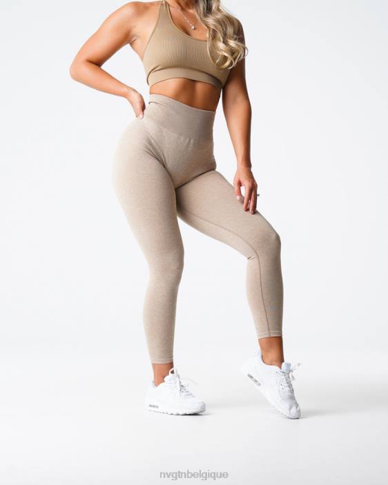 0LFV563 beige aptitude NVGTN femmes legging froissé sans couture