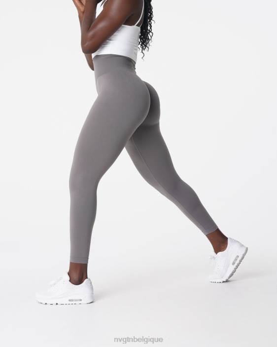0LFV572 charbon aptitude NVGTN femmes leggings solides sans couture