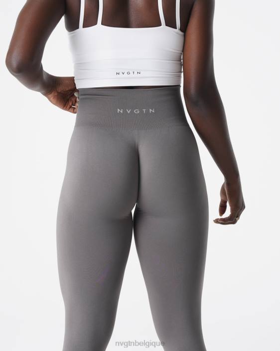 0LFV572 charbon aptitude NVGTN femmes leggings solides sans couture