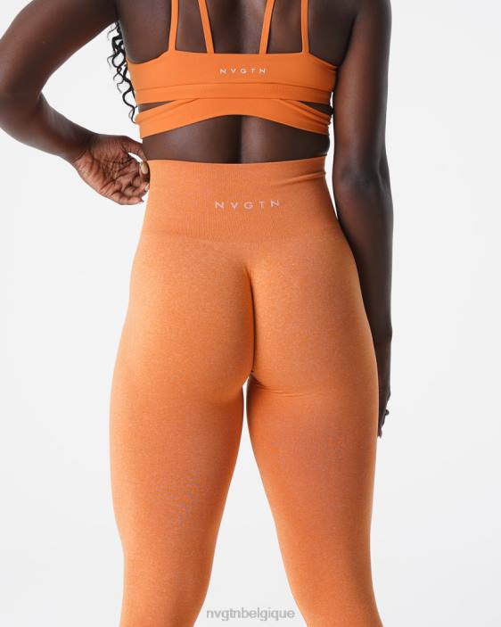 0LFV589 orange brûlée aptitude NVGTN femmes jambières sans couture nv