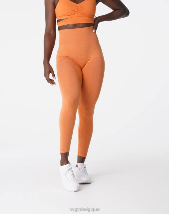 0LFV589 orange brûlée aptitude NVGTN femmes jambières sans couture nv