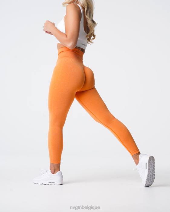0LFV598 coucher de soleil orange aptitude NVGTN femmes jambières sans couture nv