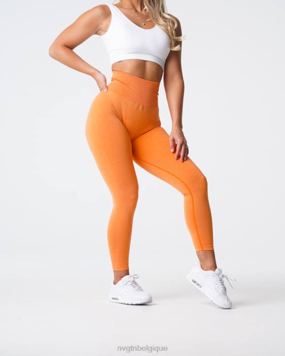 0LFV598 coucher de soleil orange aptitude NVGTN femmes jambières sans couture nv