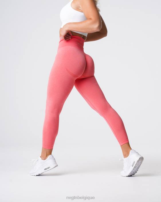 0LFV612 corail aptitude NVGTN femmes leggings sans couture courbe
