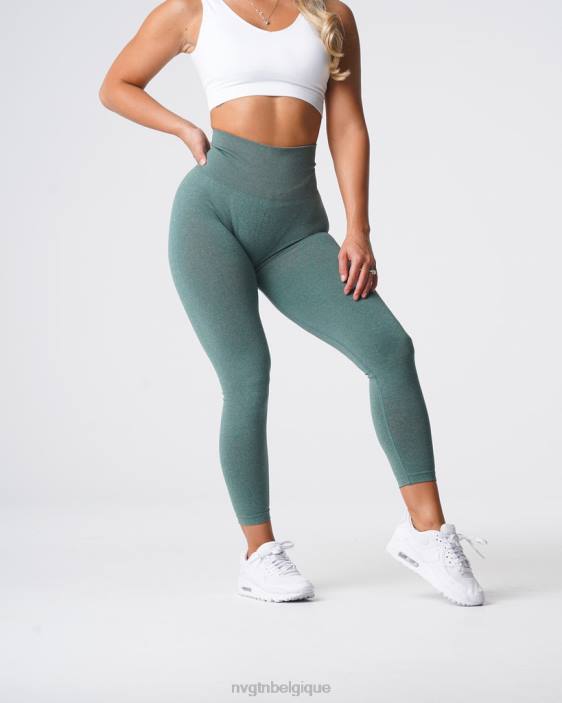 0LFV613 forêt verte aptitude NVGTN femmes leggings sans couture courbe