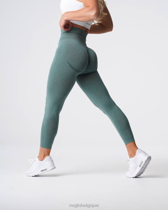 0LFV613 forêt verte aptitude NVGTN femmes leggings sans couture courbe