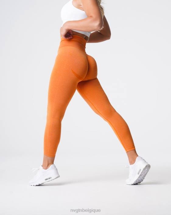 0LFV614 orange brûlée aptitude NVGTN femmes leggings sans couture courbe