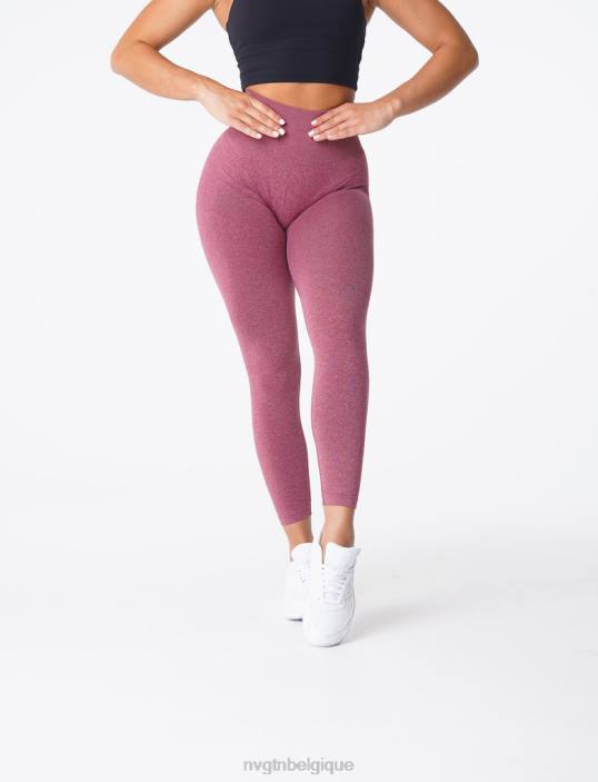 0LFV620 bordeaux aptitude NVGTN femmes leggings sans couture courbe