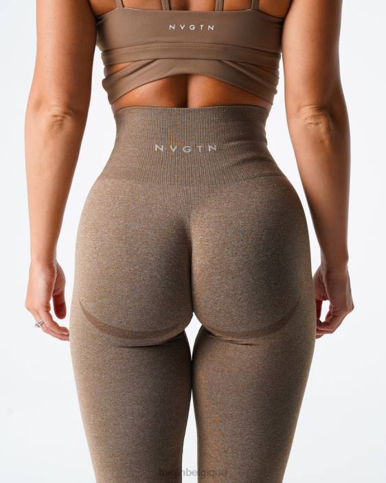 0LFV622 moka aptitude NVGTN femmes leggings sans couture courbe