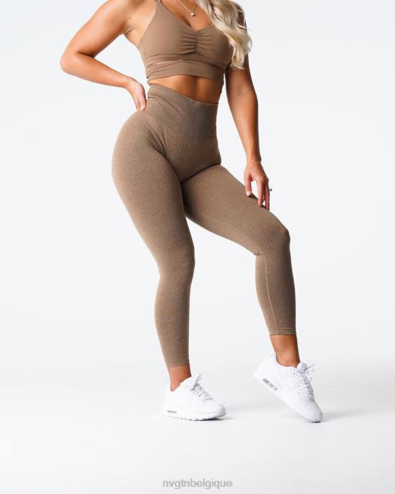 0LFV622 moka aptitude NVGTN femmes leggings sans couture courbe