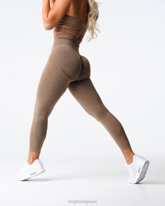 0LFV622 moka aptitude NVGTN femmes leggings sans couture courbe