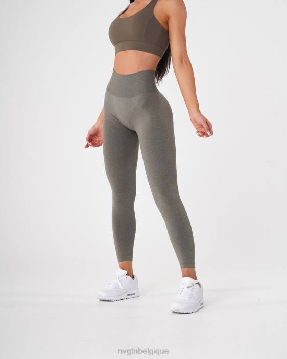 0LFV628 vert kaki aptitude NVGTN femmes leggings sans couture courbe