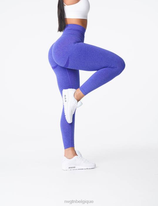 0LFV633 bleu électrique aptitude NVGTN femmes leggings sans couture courbe