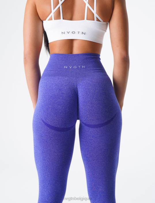 0LFV633 bleu électrique aptitude NVGTN femmes leggings sans couture courbe