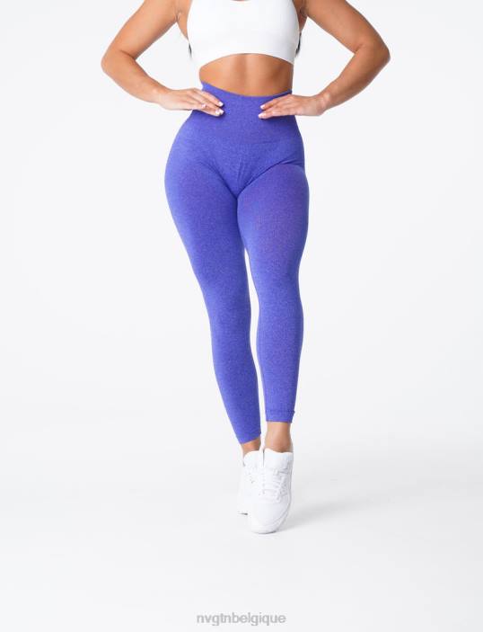 0LFV633 bleu électrique aptitude NVGTN femmes leggings sans couture courbe