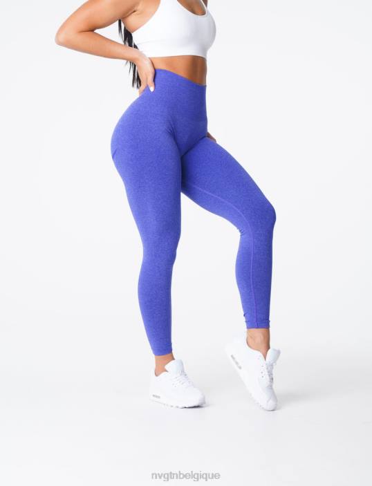 0LFV633 bleu électrique aptitude NVGTN femmes leggings sans couture courbe