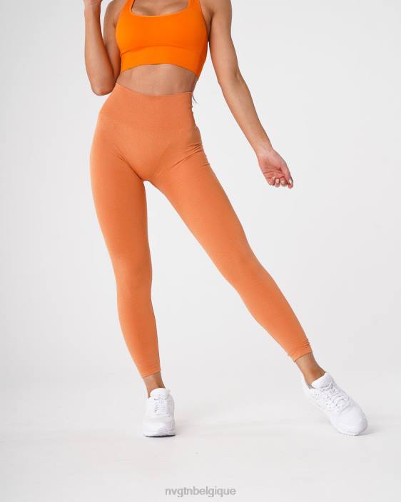 0LFV640 coucher de soleil orange aptitude NVGTN femmes leggings sans couture courbe
