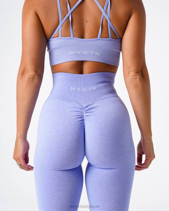 0LFV642 pervenche aptitude NVGTN femmes legging froissé sans couture