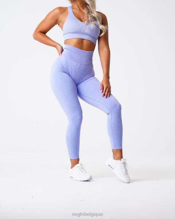 0LFV642 pervenche aptitude NVGTN femmes legging froissé sans couture