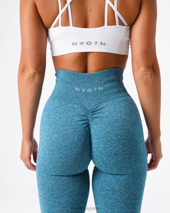 0LFV643 sarcelle aptitude NVGTN femmes legging froissé sans couture