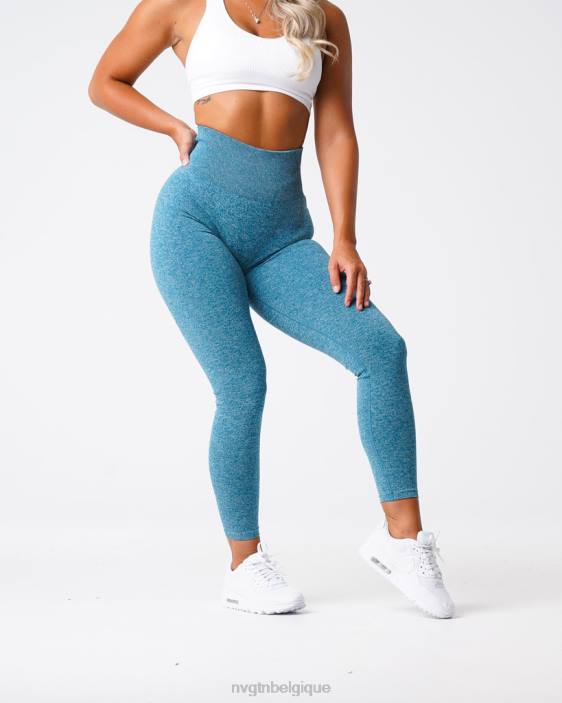 0LFV643 sarcelle aptitude NVGTN femmes legging froissé sans couture