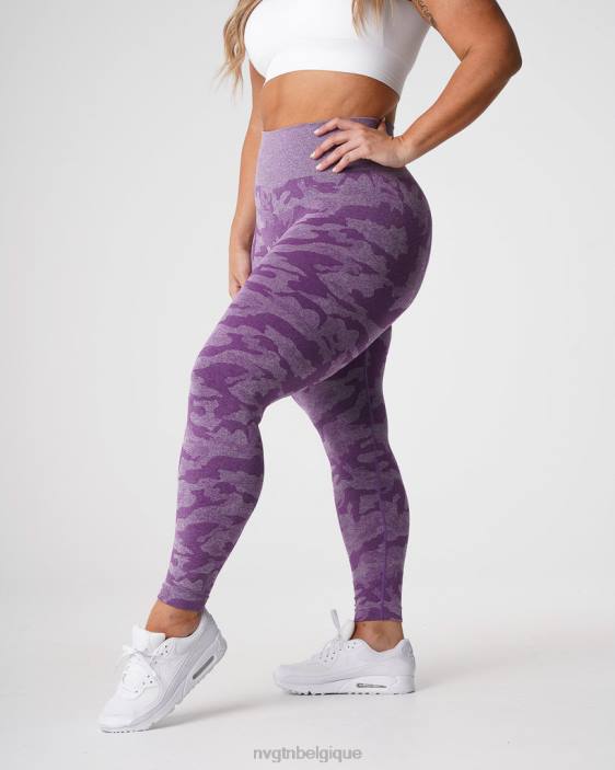 0LFV658 violet aptitude NVGTN femmes legging camouflage sans couture