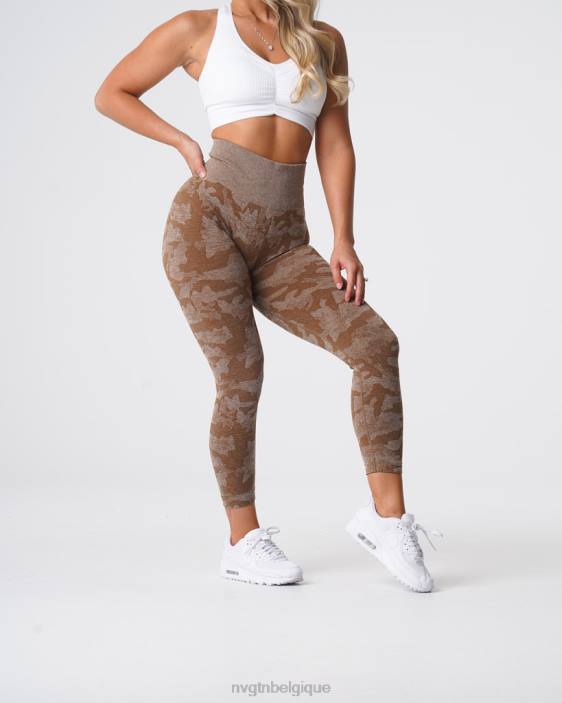 0LFV661 moka aptitude NVGTN femmes legging camouflage sans couture