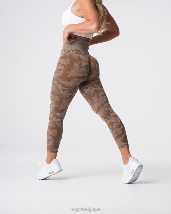 0LFV661 moka aptitude NVGTN femmes legging camouflage sans couture