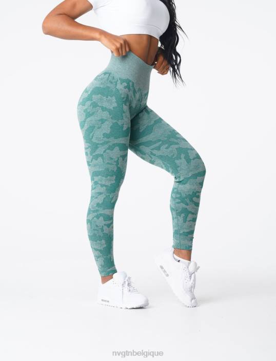 0LFV662 forêt verte aptitude NVGTN femmes legging camouflage sans couture