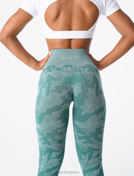 0LFV662 forêt verte aptitude NVGTN femmes legging camouflage sans couture