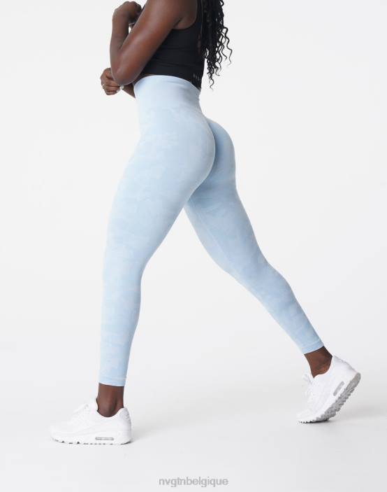 0LFV663 bleu glacé aptitude NVGTN femmes legging camouflage sans couture