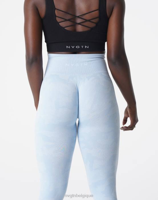 0LFV663 bleu glacé aptitude NVGTN femmes legging camouflage sans couture
