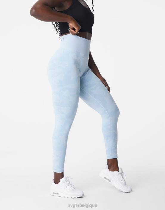 0LFV663 bleu glacé aptitude NVGTN femmes legging camouflage sans couture
