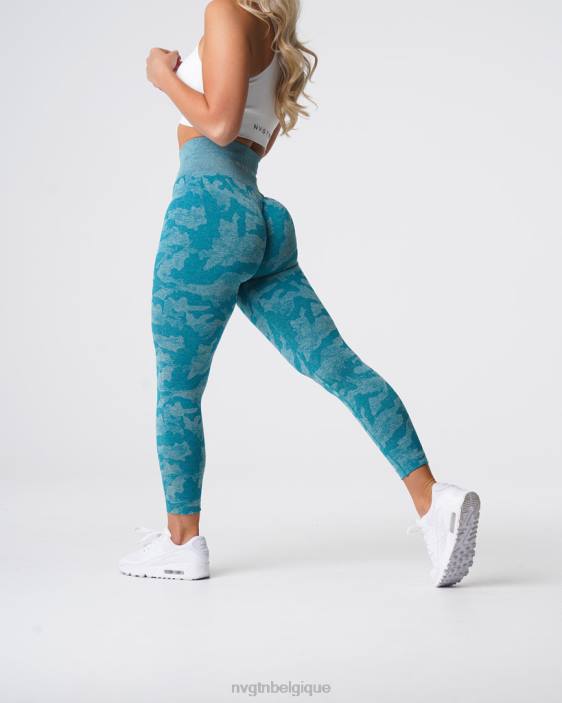 0LFV664 sarcelle aptitude NVGTN femmes legging camouflage sans couture